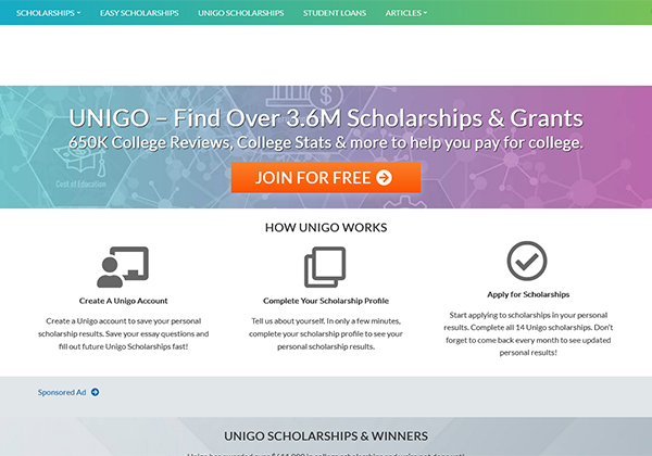 Unigo Webpage